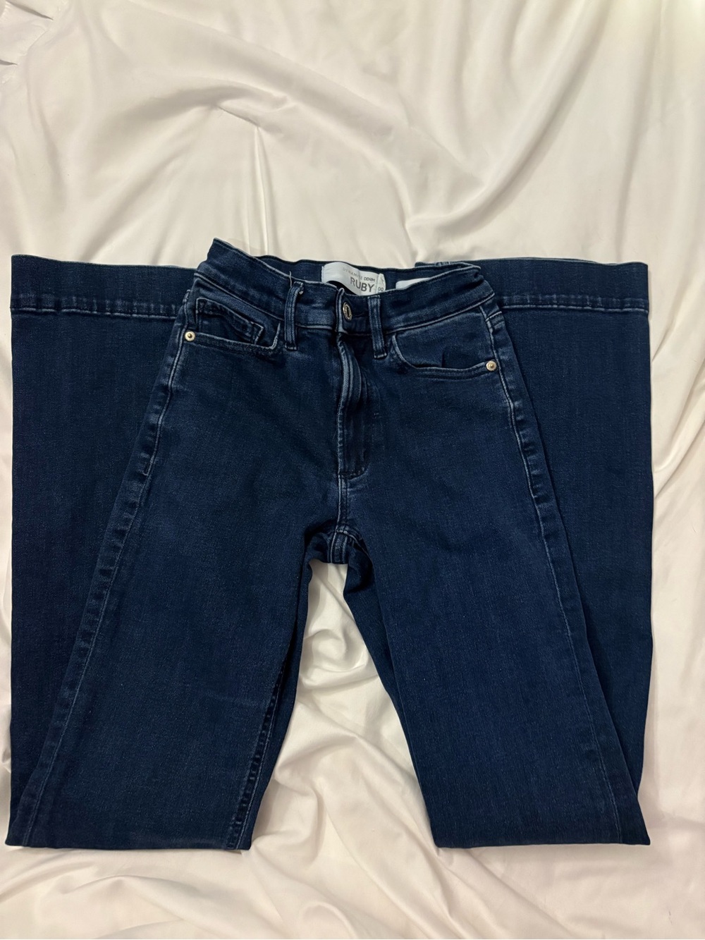 Dynamite High Waisted BootCut Jeans in a Dark Wash